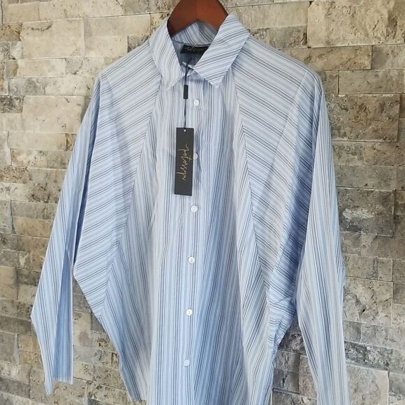 NWT Revolve X Petersyn Bromley Button Down Top in Blue - Picture 3 of 5